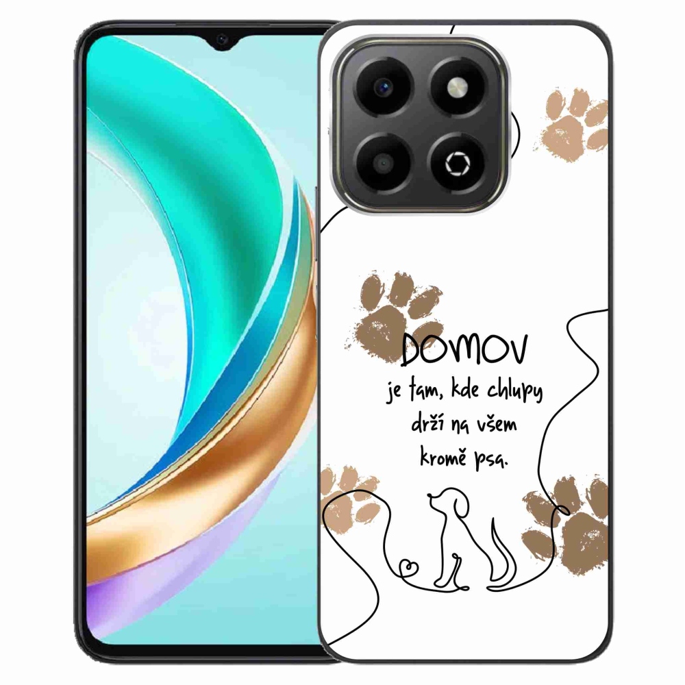 Gélový kryt mmCase na Honor X6b - psí motív biele pozadie
