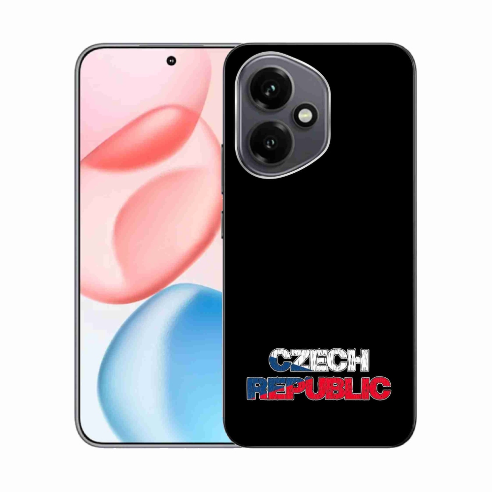 Gélový kryt mmCase na Honor 400 - Czech Republic čierne pozadie