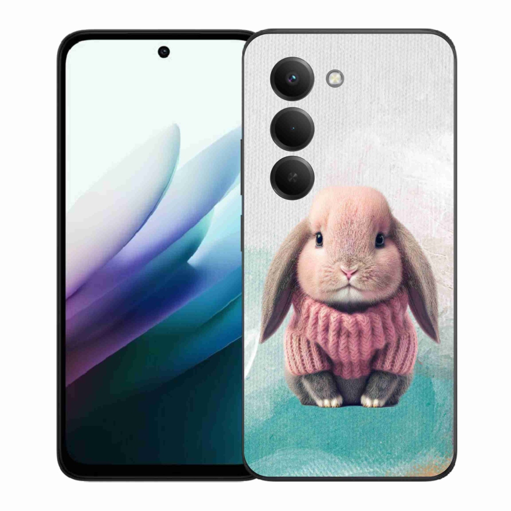 Gélový kryt mmCase na Xiaomi Redmi 15 4G/5G (171mm) - zajačik vo svetri