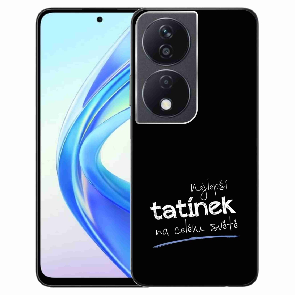Gélový kryt mmCase na Honor X7b/Honor 90 Smart - najlepší otecko 4 čierne pozadie