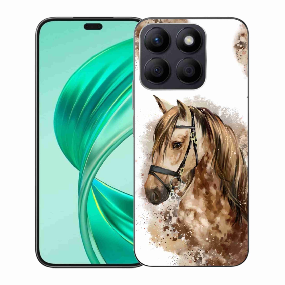 Gélový kryt mmCase na Honor X8b - hnedý kreslený kôň