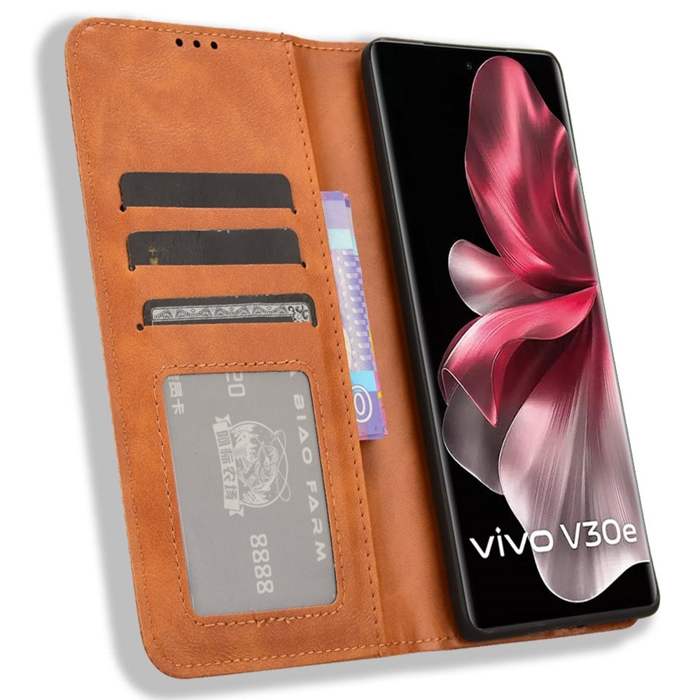 Multi knižkové púzdro na Vivo V40 Lite 5G - hnedé