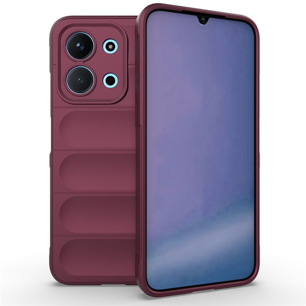 Rugg odolný gélový obal na Xiaomi Redmi 15C 4G (171mm)/Poco C85 4G (171mm) - vínový
