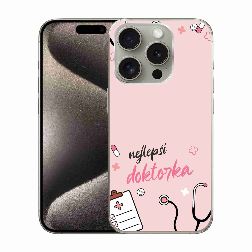 Gélový kryt mmCase na iPhone 15 Pro - najlepšia doktorka