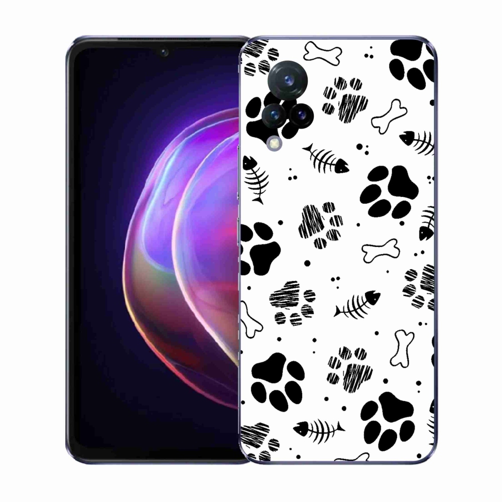 Gélový kryt mmCase na Vivo V21 4G/5G - psie labky 1