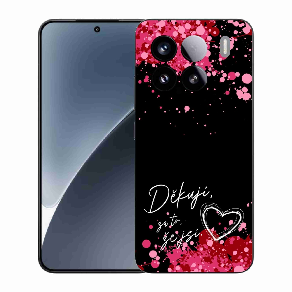 Gélový kryt mmCase na Xiaomi 15 - zamilovaný text 2 čierne pozadie