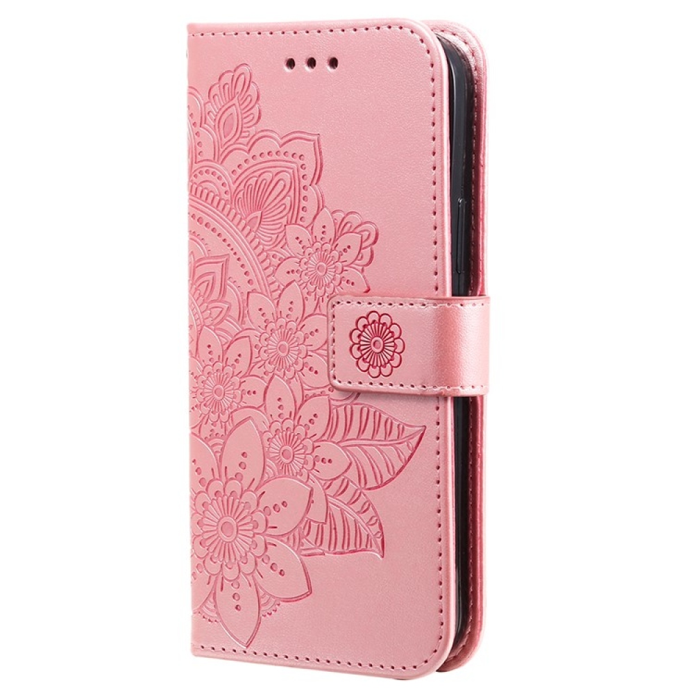 Floral knižkové puzdro na Vivo Y29s 5G - ružové