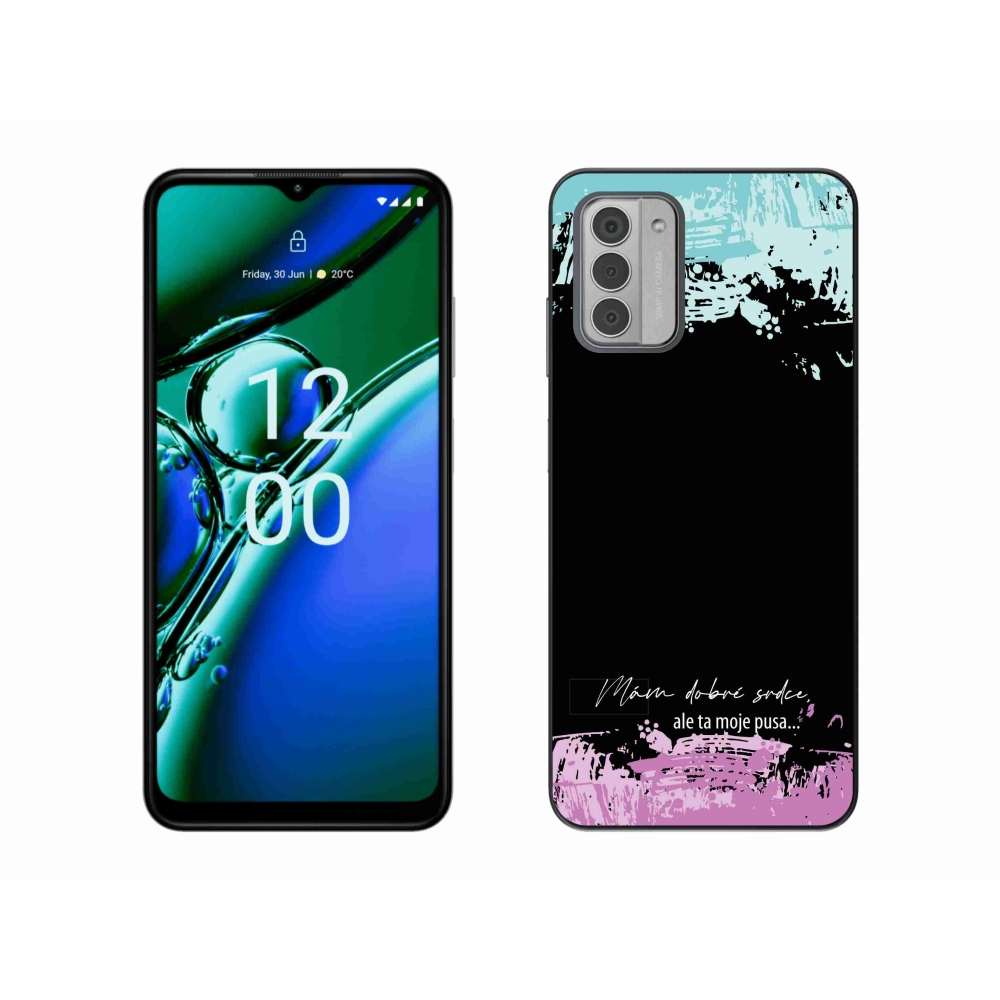 Gélový kryt mmCase na Nokia G42 - vtipný text 3 čierne pozadie