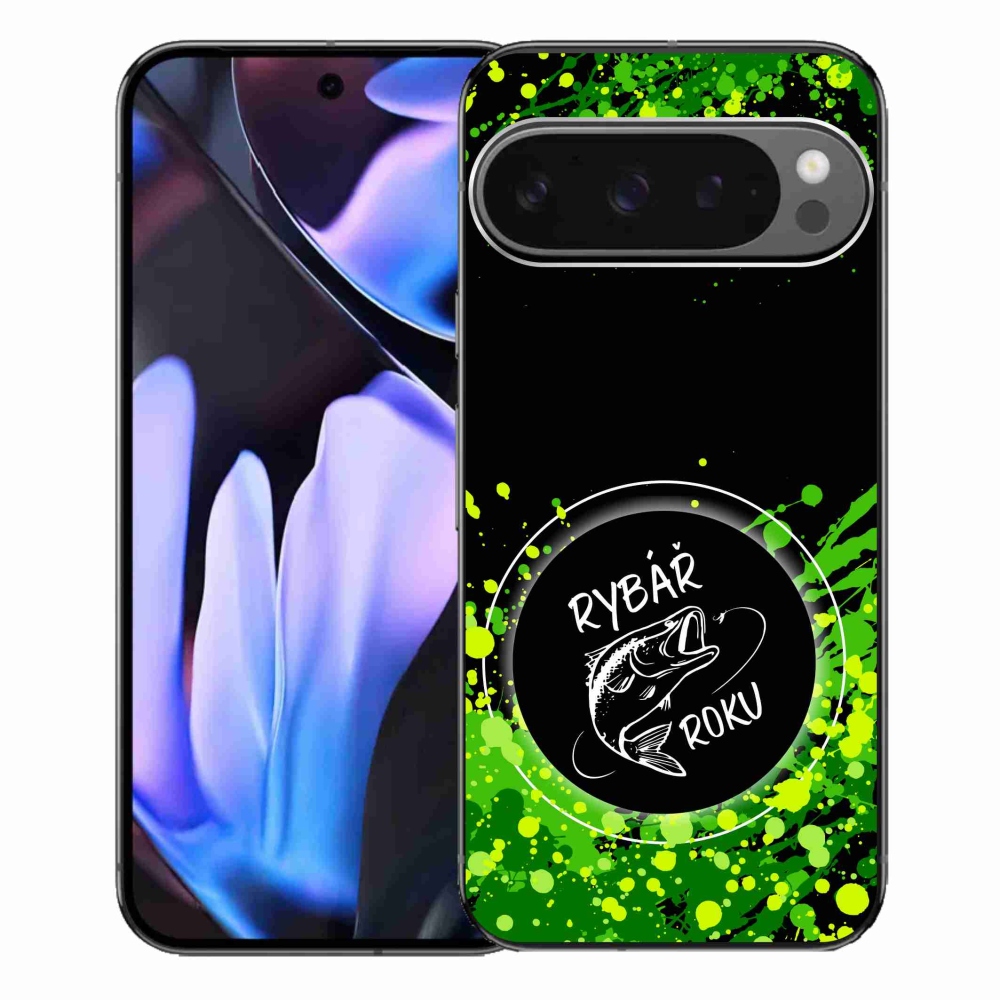 Gélový kryt mmCase na Google Pixel 9 Pro XL - rybár roku čierne pozadie