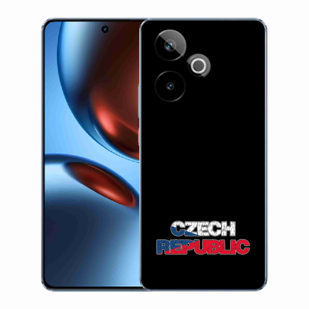 Gélový kryt mmCase na Realme GT 7 5G/GT 7T 5G - Czech Republic čierne pozadie