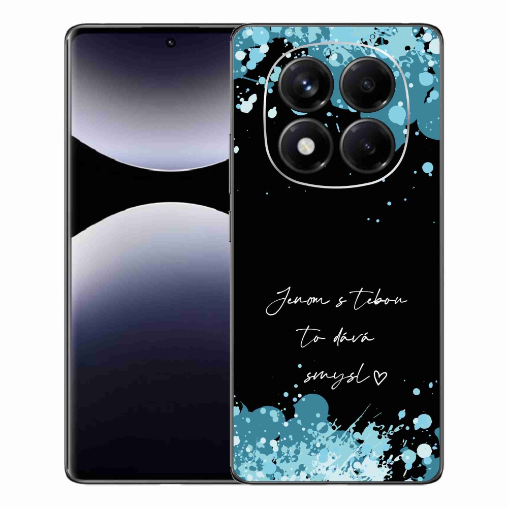 Gélový kryt mmCase na Xiaomi Redmi Note 14 Pro - zamilovaný text čierne pozadie