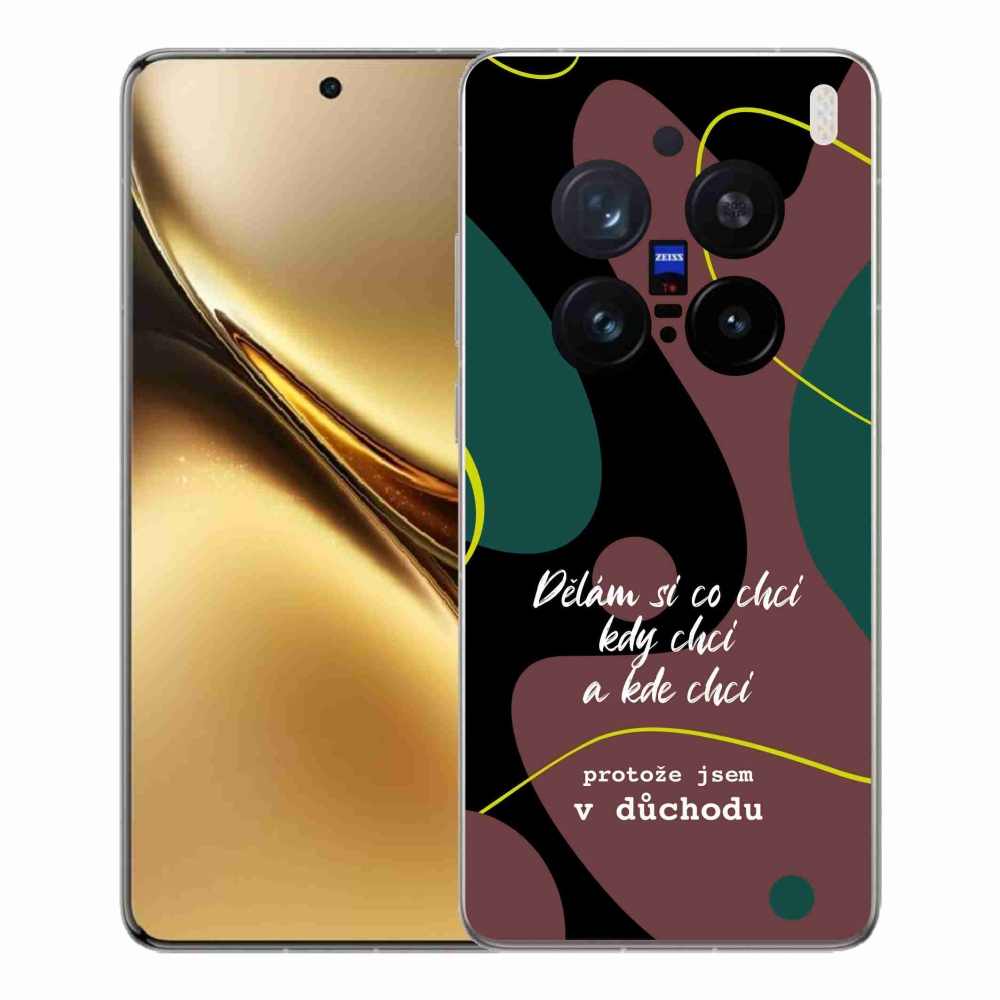 Gélový kryt mmCase na Vivo X200 Pro 5G - vtipný text 10 čierne pozadie