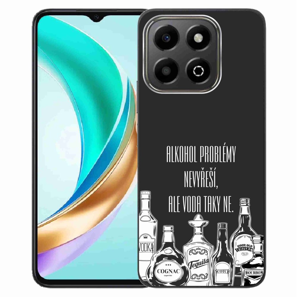 Gélový kryt mmCase na Honor X6b - vtipný text čierne pozadie