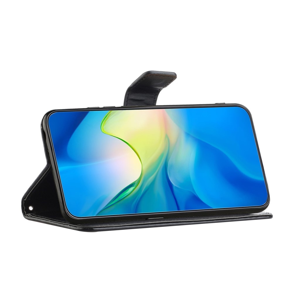 Flower knižkové púzdro na Samsung Galaxy S25 Edge - čierne