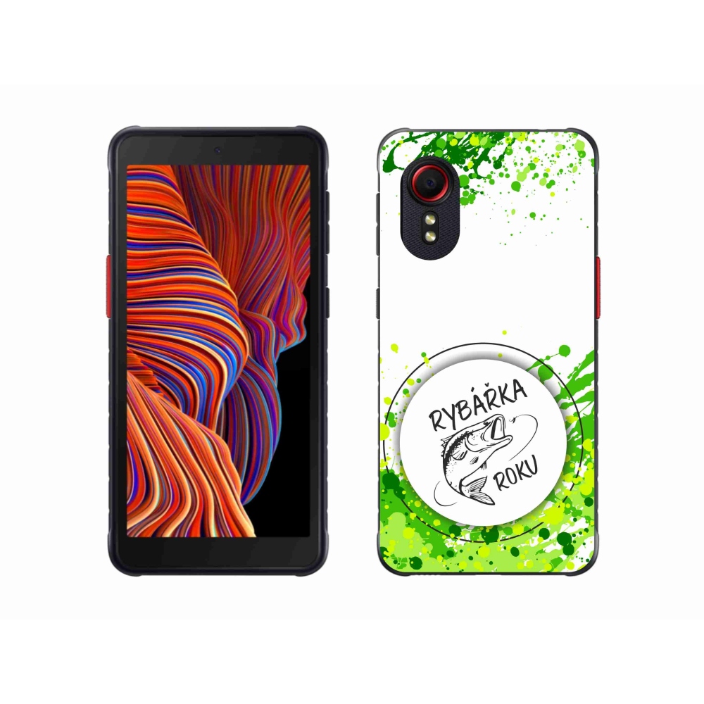 Gélový kryt mmCase na Samsung Galaxy Xcover 5 - rybárka roku biele pozadie