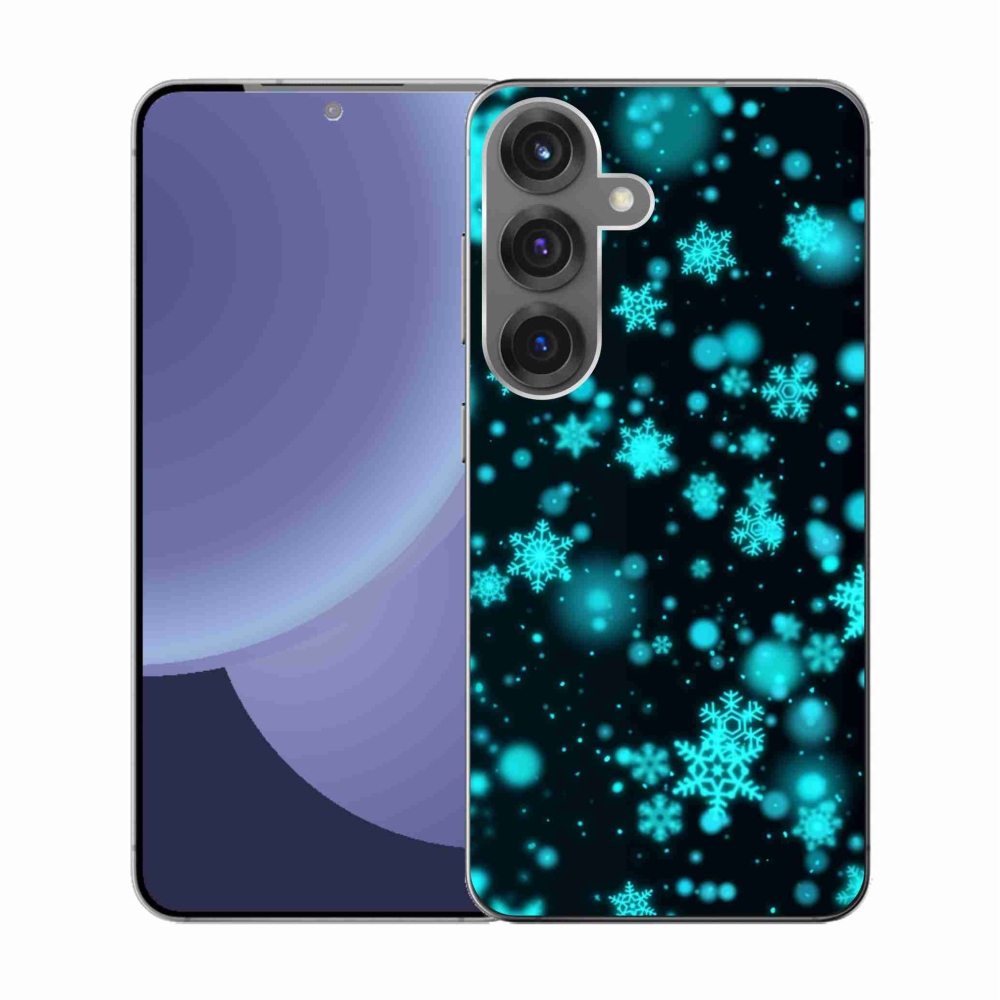 Gélový kryt mmCase na Samsung Galaxy S25 - snehové vločky 1