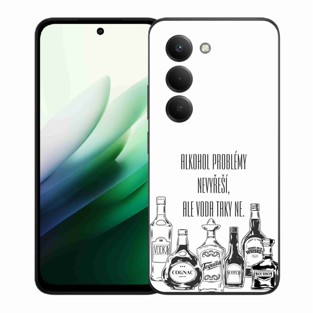 Gélový kryt mmCase na Xiaomi Redmi 15 5G (169mm) - vtipný text biele pozadie