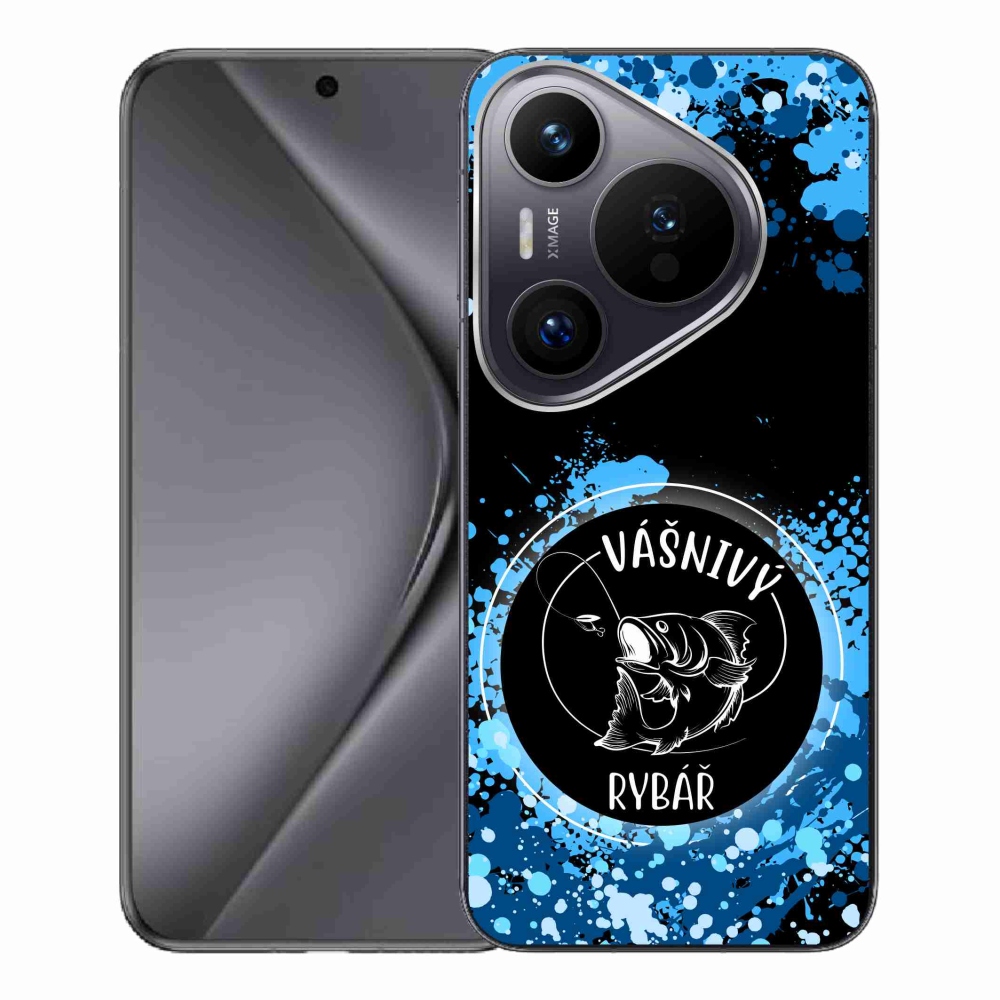 Gélový kryt mmCase na Huawei Pura 70 Pro - vášnivý rybár čierne pozadie