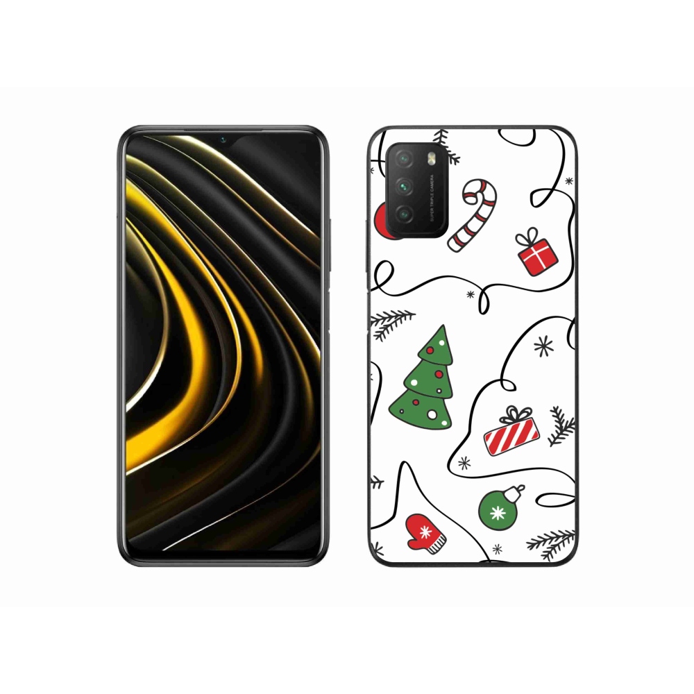 Gélový kryt mmCase na Xiaomi Poco M3 - vianočné motívy