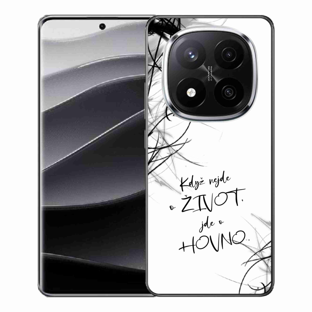 Gélový kryt mmCase na Xiaomi Redmi Note 14 Pro+ 5G - vtipný text 16 biele pozadie