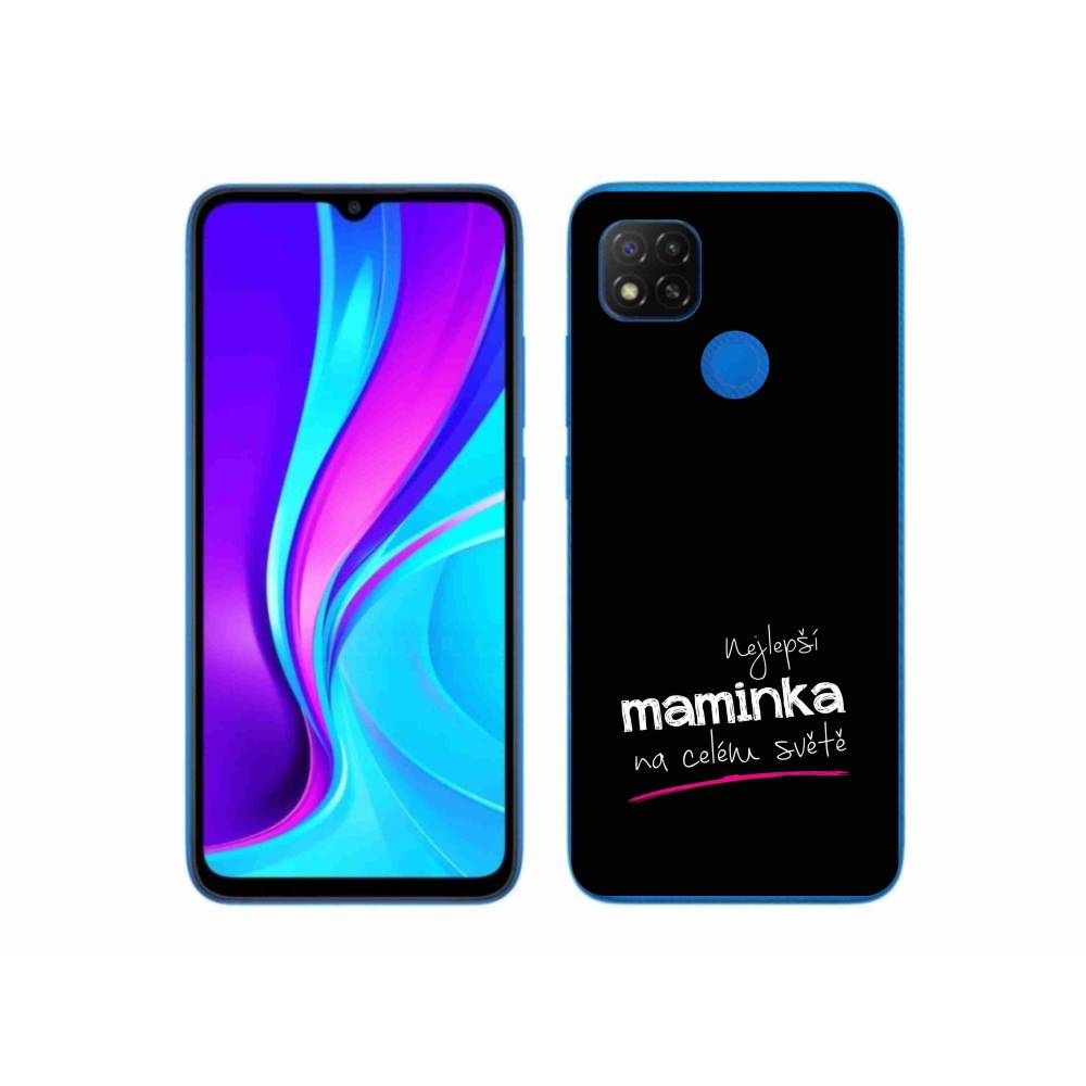 Gélový kryt mmCase na Xiaomi Redmi 9C - najlepšia mamička 4 čierne pozadie