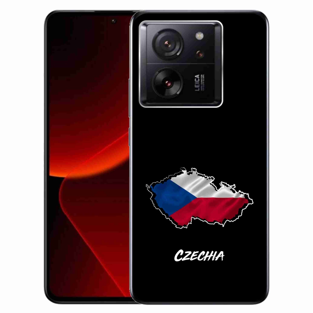 Gélový kryt mmCase na Xiaomi 13T/13T Pro - Czechia čierne pozadie