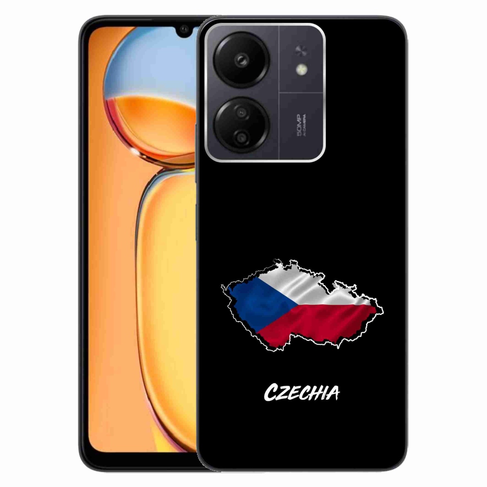 Gélový kryt mmCase na Xiaomi Poco C65/Redmi 13C - Czechia čierne pozadie