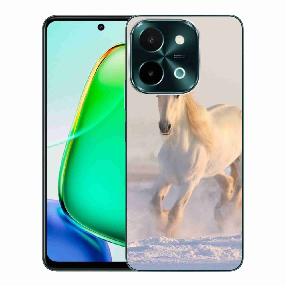Gélový obal mmCase na Vivo Y28 - kôň v snehu
