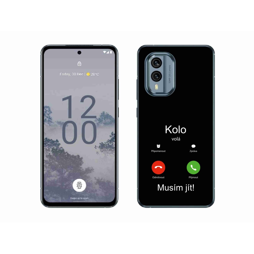 Gélový kryt mmCase na Nokia X30 5G - bicykel volá čierne pozadie