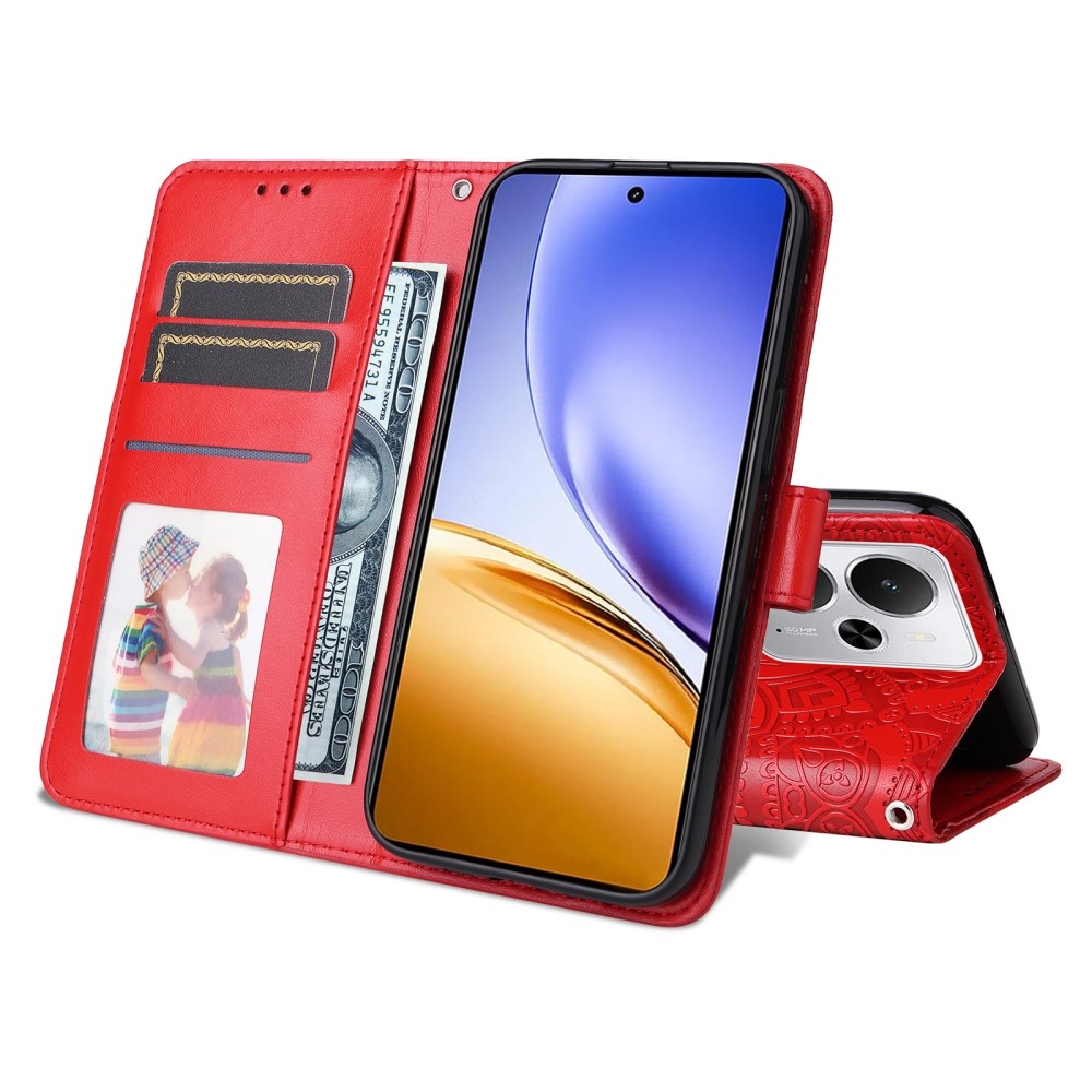 Sunflower knižkové puzdro na Realme 14 5G - červené