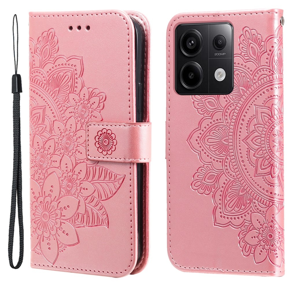 Mandala knižkové púzdro na Xiaomi Redmi Note 13 Pro 5G/Poco X6 5G - ružové