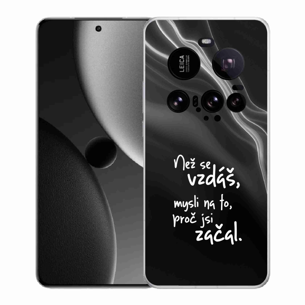 Gélový kryt mmCase na Xiaomi 15 Ultra - citát 2 čierne pozadie