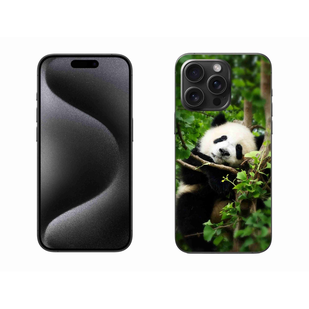 Gélový kryt mmCase na iPhone 15 Pro Max - panda
