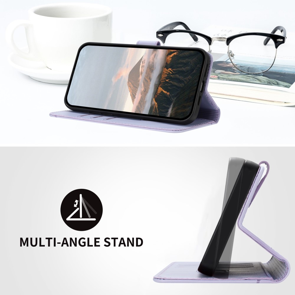 Triangles knižkové puzdro na Realme 14 5G - svetlofialové