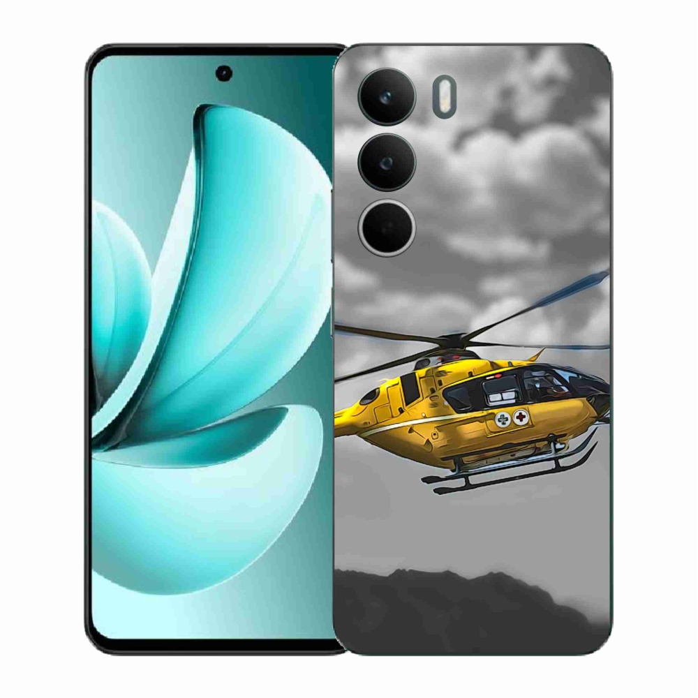 Gélový kryt mmCase na Realme C71 - žltá helikoptéra