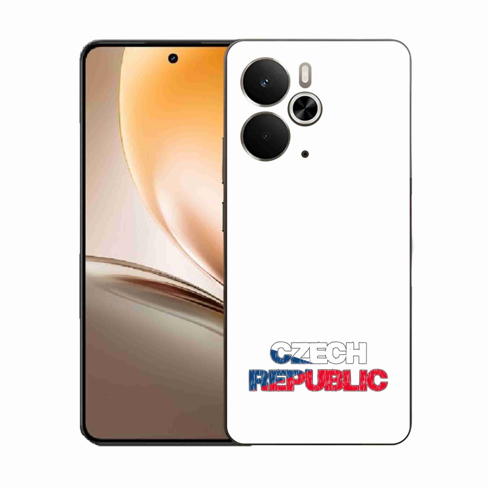 Gélový kryt mmCase na Realme 14 5G - Czech Republic biele pozadie