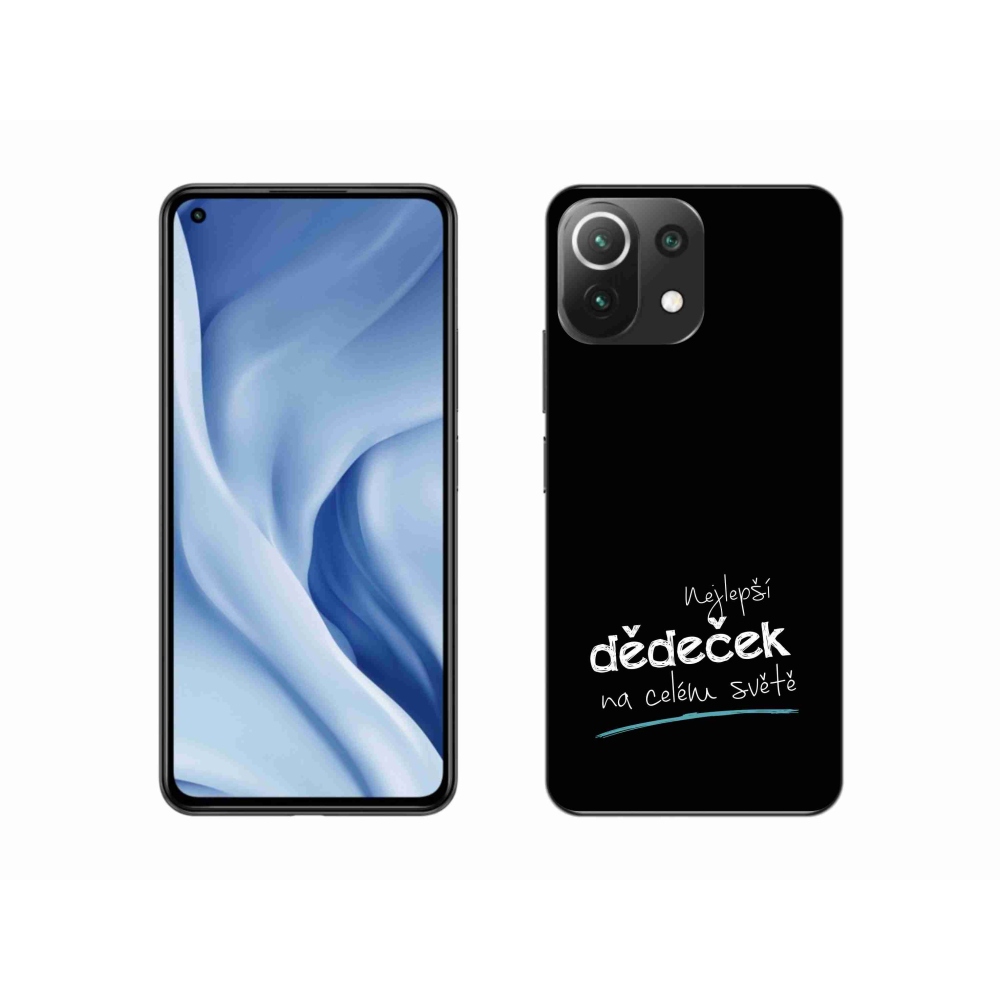 Gélový kryt mmCase na Xiaomi Mi 11 Lite 4G/5G - najlepší starý otec 3 čierne pozadie