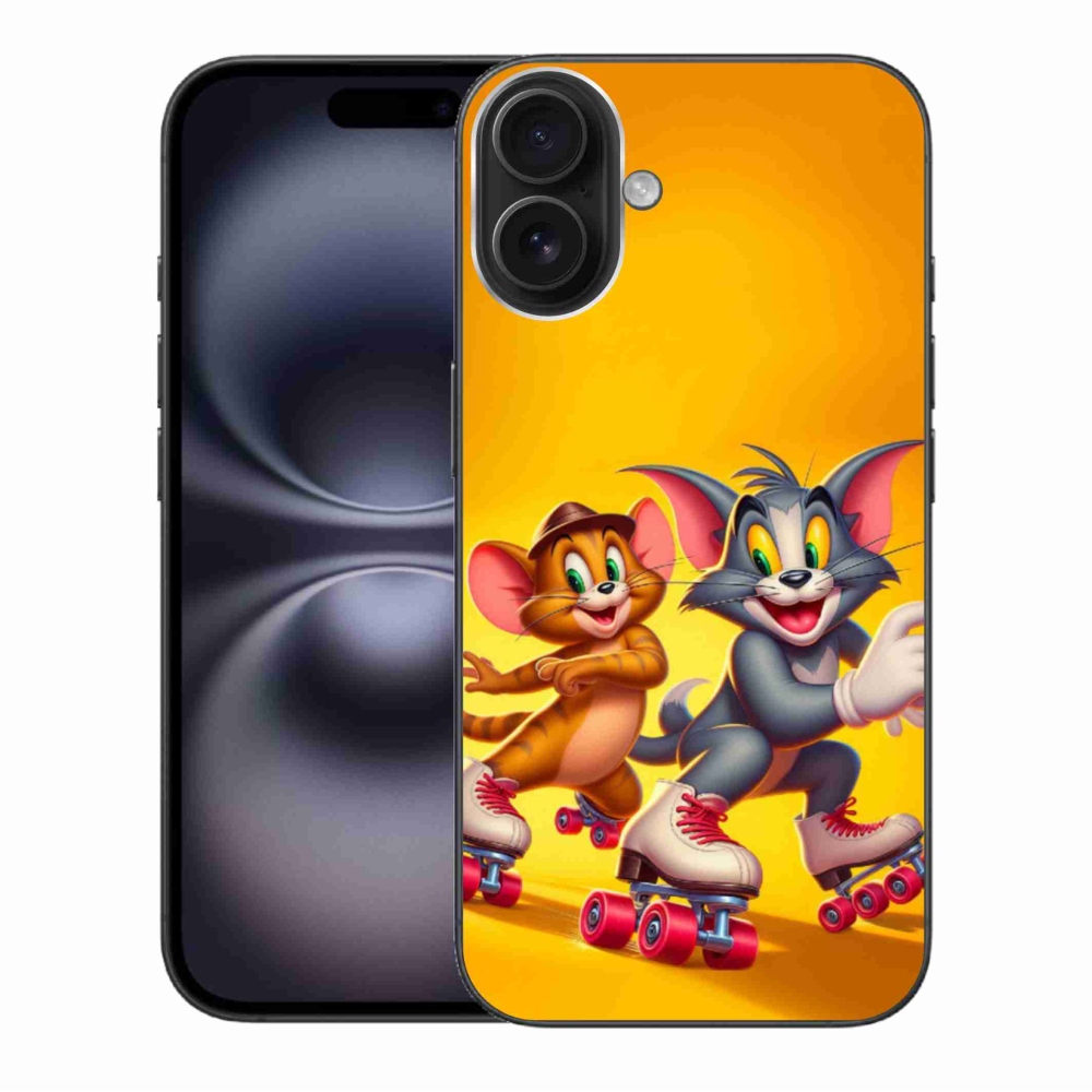 Gélový kryt mmCase na iPhone 16 Plus - tom a jerry