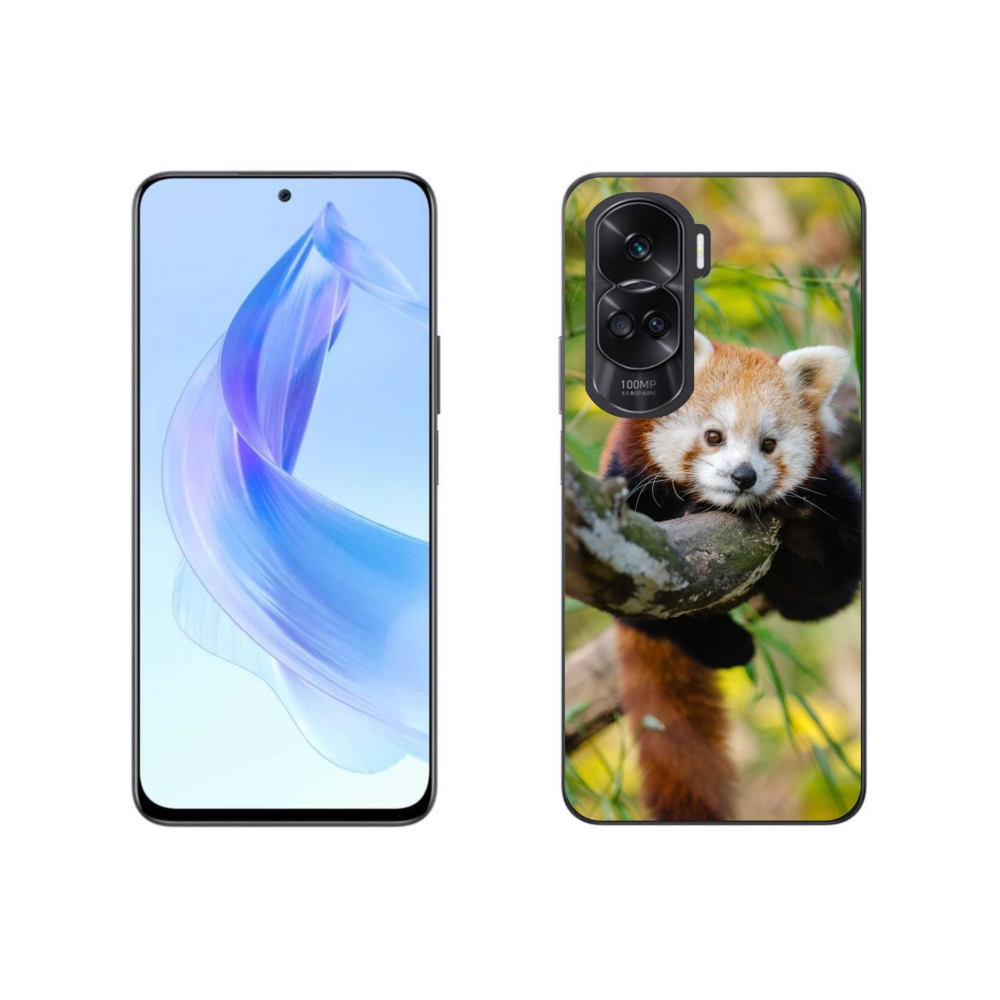 Gélový kryt mmCase na Honor 90 Lite - panda červená