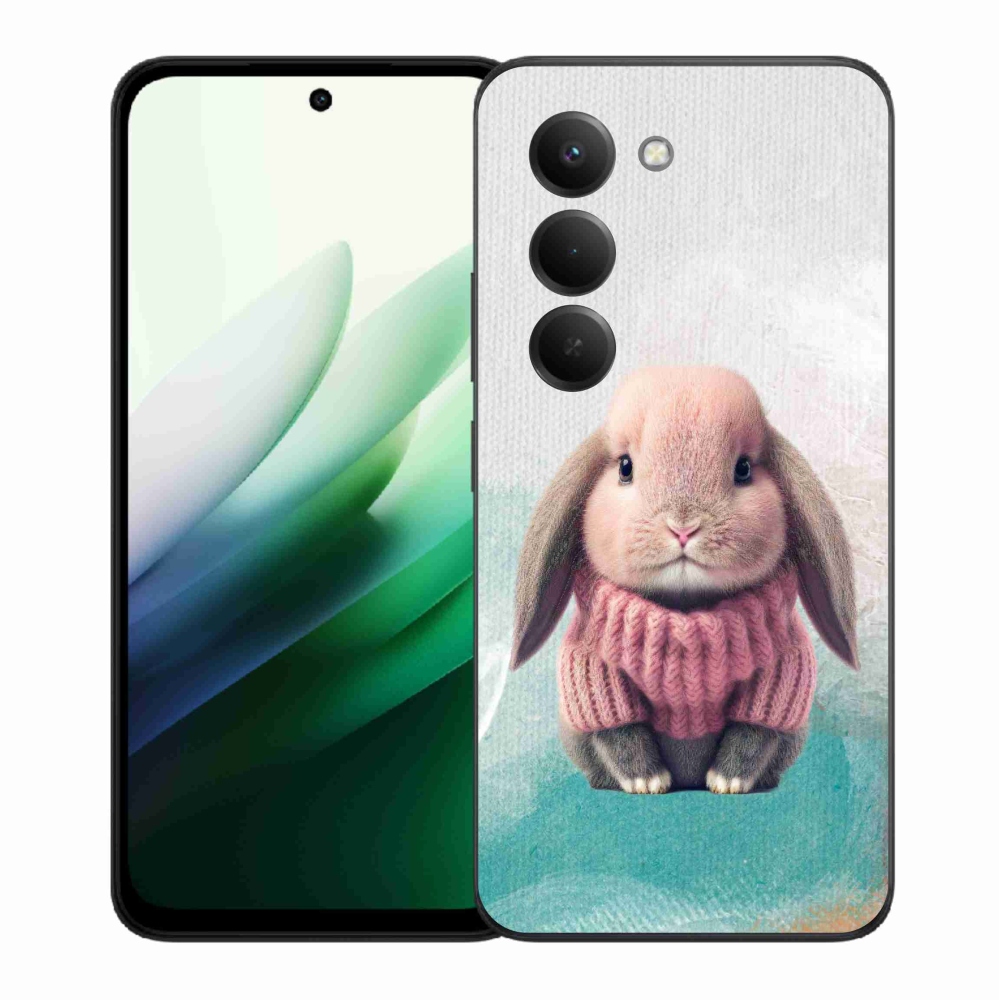 Gélový kryt mmCase na Xiaomi Redmi 15 5G (169mm) - zajačik vo svetri