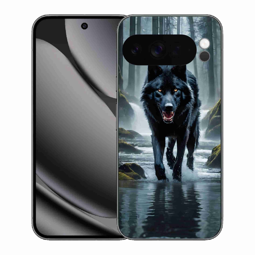 Gélový kryt mmCase na Google Pixel 10 Pro XL - čierny vlk
