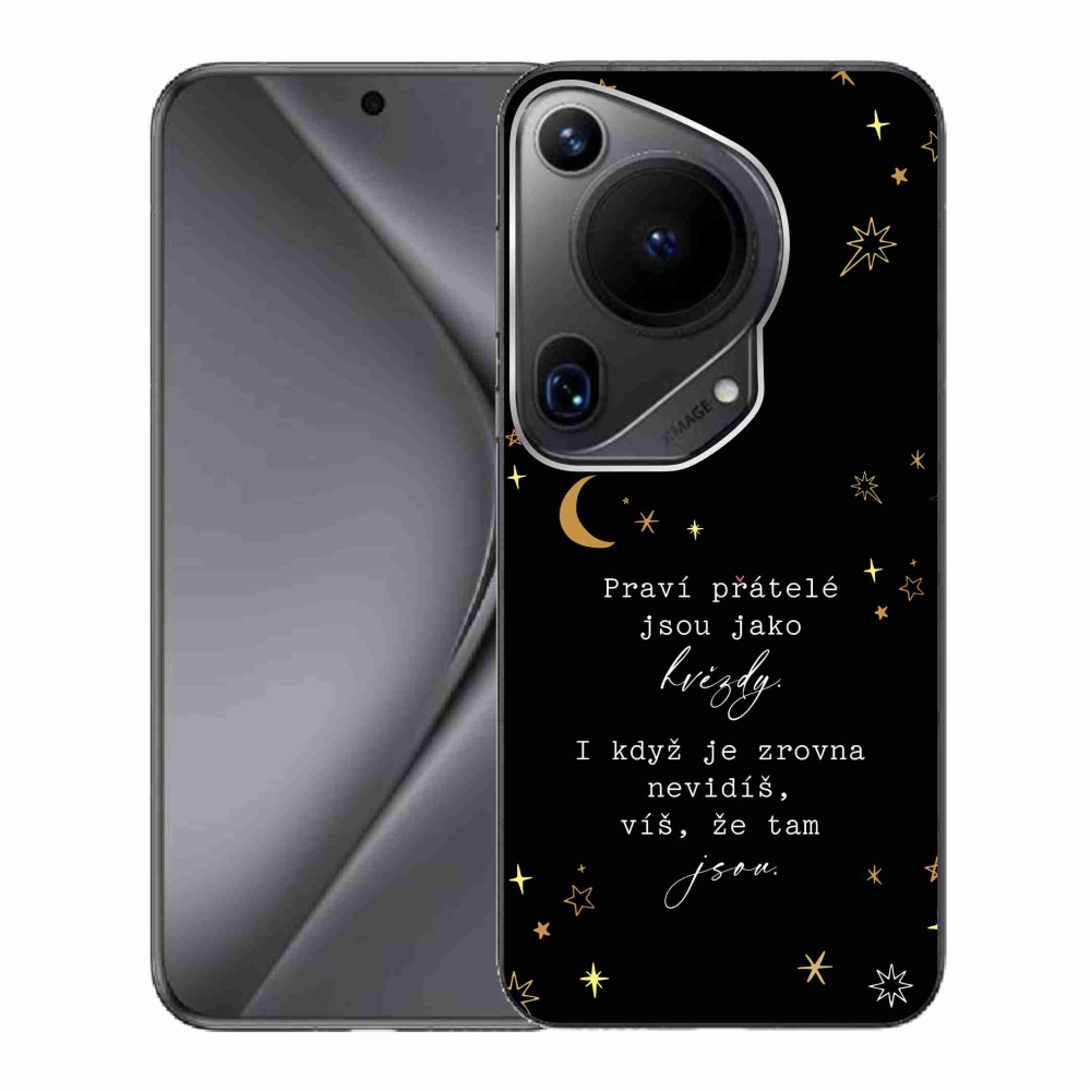 Gélový kryt mmCase na Huawei Pura 70 Ultra - citát 6 čierne pozadie