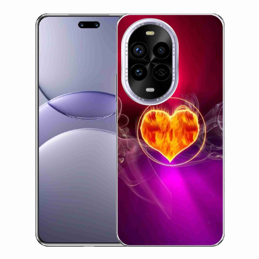 Gélový kryt mmCase na Huawei Nova 13 Pro 5G - ohnivé srdce