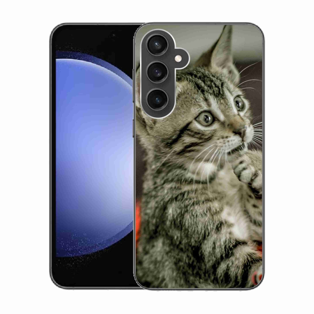 Gélový kryt mmCase na Samsung Galaxy S23 FE - roztomilá mačka
