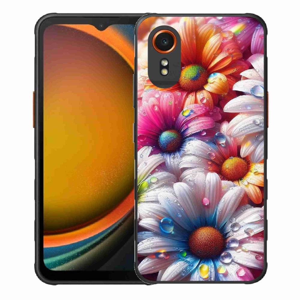 Gélový kryt mmCase na Samsung Galaxy Xcover 7 - farebné margaréty