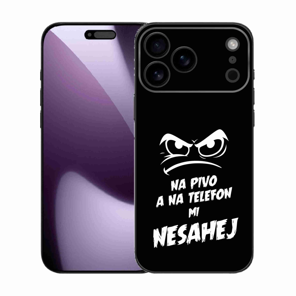 Gélový kryt mmCase na iPhone 17 Pro Max - pivný motív 2 čierne pozadie
