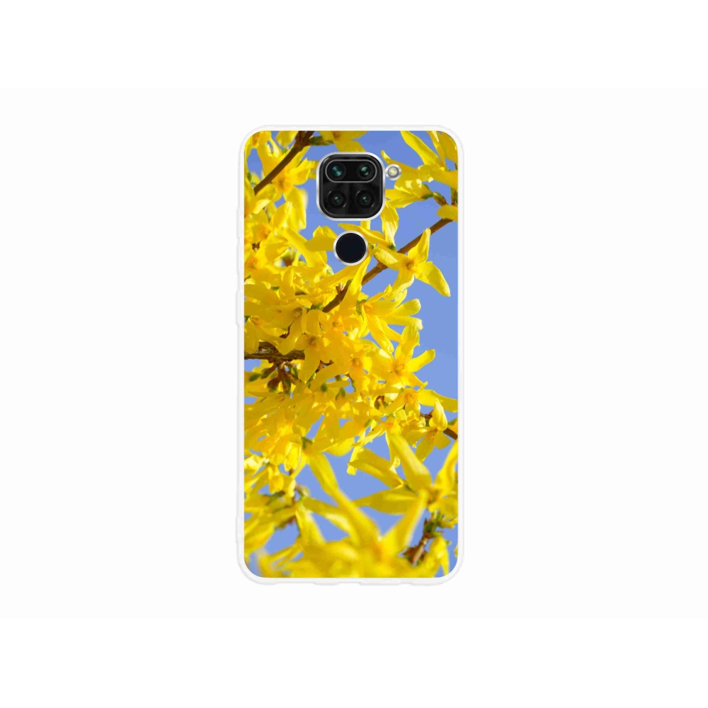 Gelový kryt mmCase na Xiaomi Redmi Note 9 - žluté květy