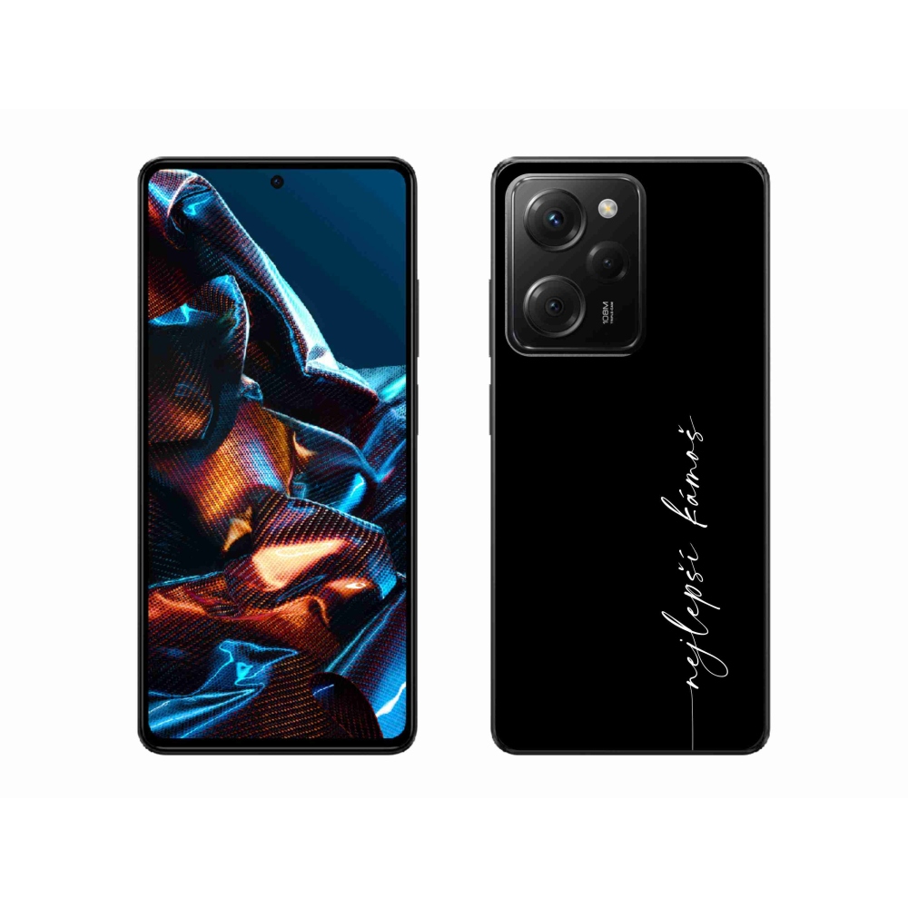 Gélový kryt mmCase na Xiaomi Poco X5 Pro 5G - najlepší kamoš čierne pozadie