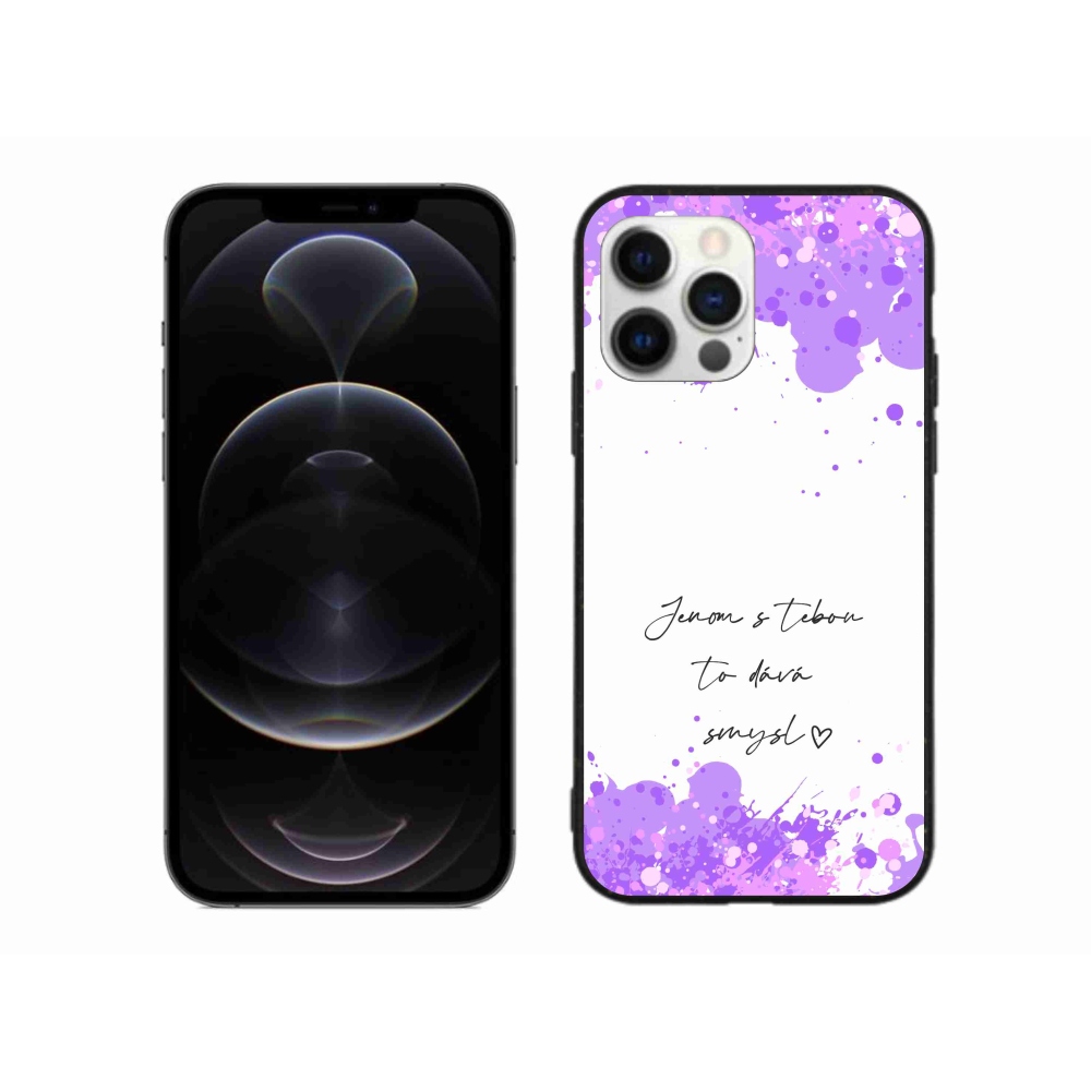 Gélový kryt mmCase na iPhone 12 Pro Max - zamilovaný text biele pozadie