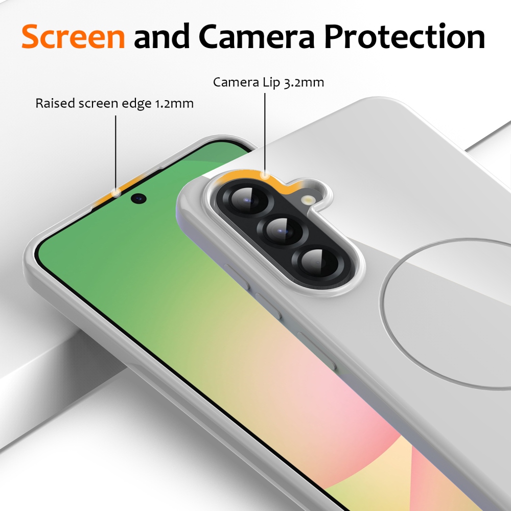 Carry gélový obal s MagSafe na Samsung Galaxy A17 5G - biely